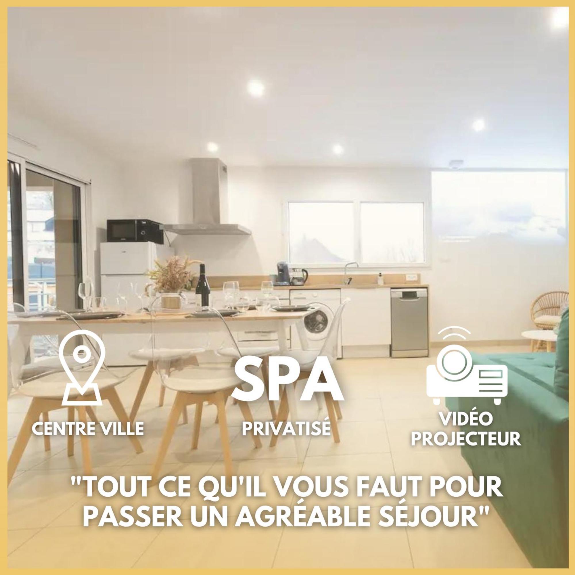 Appart Hotel La Gacilly-Centre Ville-Spa-Parking ภายนอก รูปภาพ