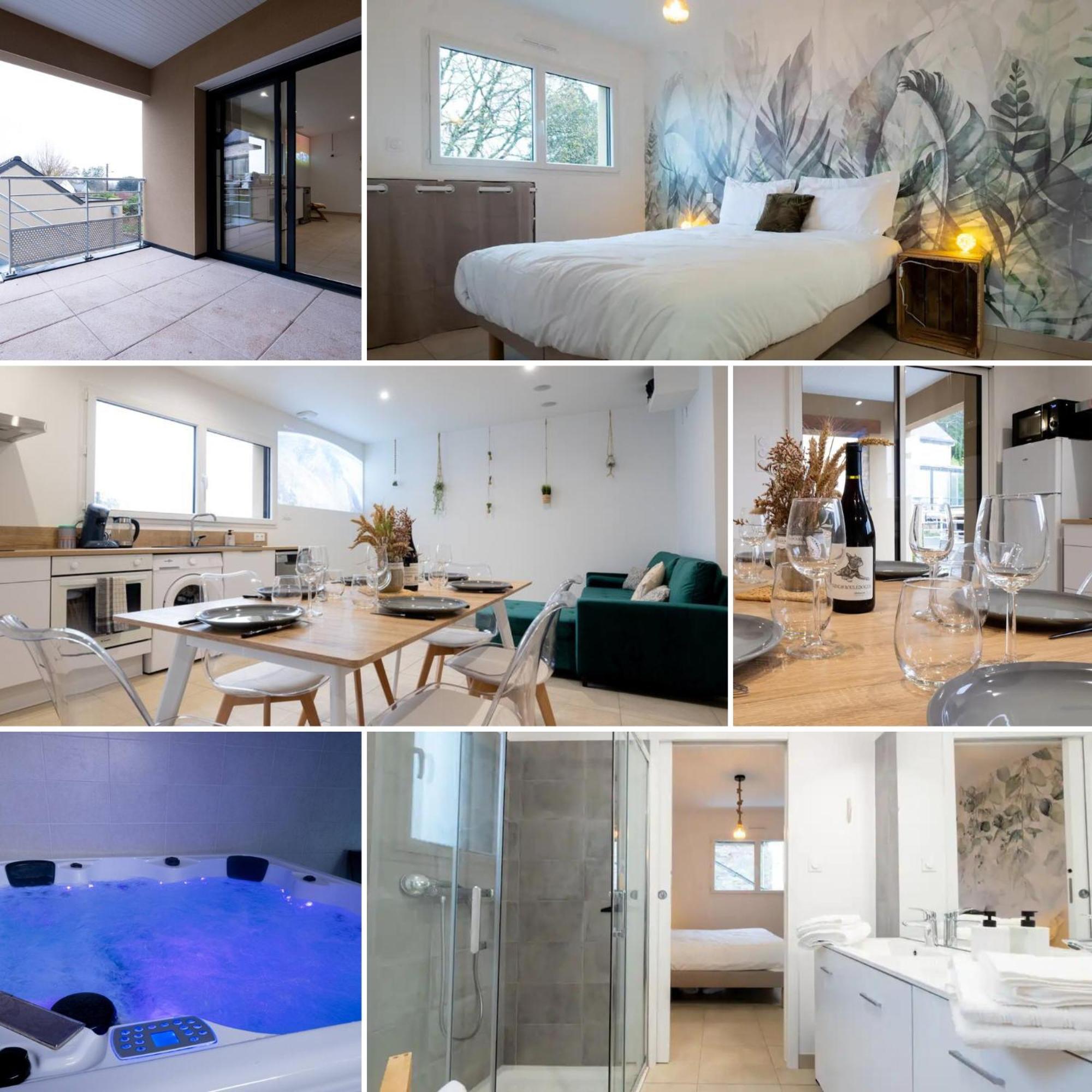 Appart Hotel La Gacilly-Centre Ville-Spa-Parking ภายนอก รูปภาพ